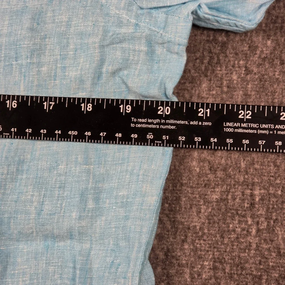 Polo Ralph Lauren Linen Button Down Shirt Mens Small Blue Classic Fit Preppy